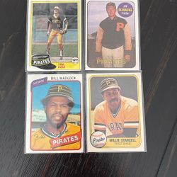 Vintage Topps Pirates Cards 