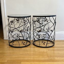 2 Birds & Leaves Side Tables 