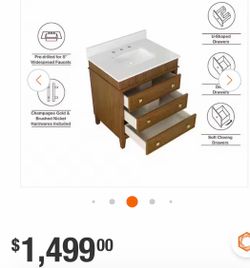 30” NEW BATHROOM VANITY MODERN WITH DRAWERS