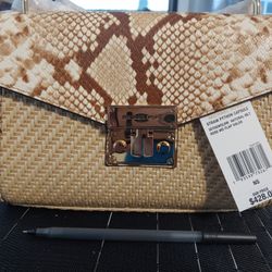 Michael Kors Straw Python Capsule Purse