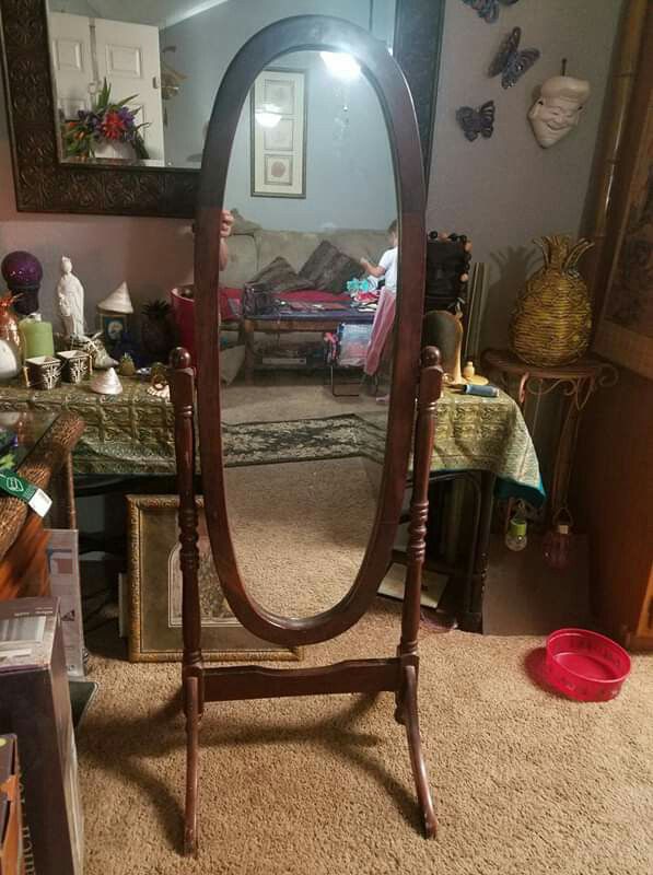 Antique standing mirror