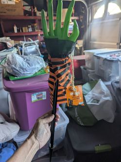 Witches hand stake