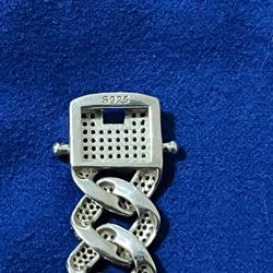 18mm Vvsd Moisanite Diamond Cuban Link Bracelet 