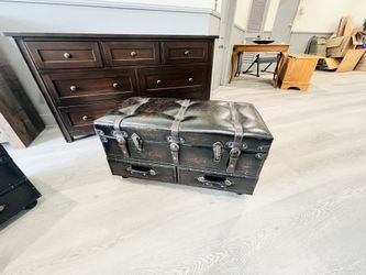 2 Dark Brown Ottomans with storage space inside