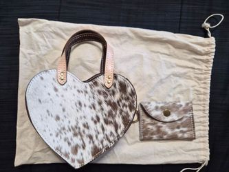 Chila Real Leather Heart Bag