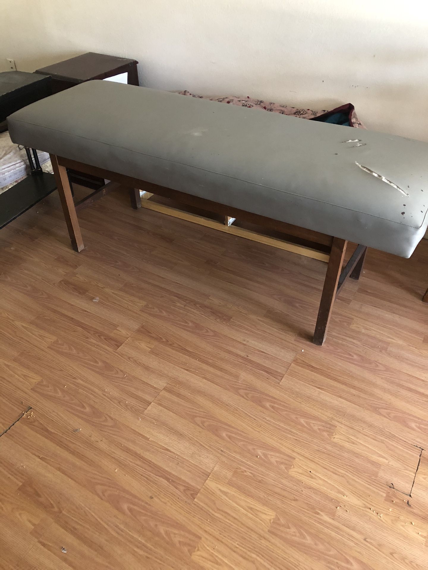 PRICED TO SELL FAST!!! Padded massage / traction exam table. Must be purchased no later than 3 pm 7/7/2020 !!
