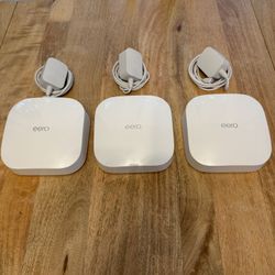 Eero Pro 6 Tri-Band Mesh Wi-Fi System (3-Pack) – Excellent Condition! 