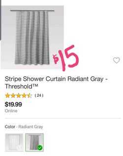 Fabric shower curtain