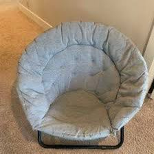 Oversized Foldable Gray Saucer Chair