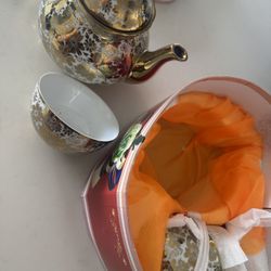 Tea Pot Set 24 Ct Gold 