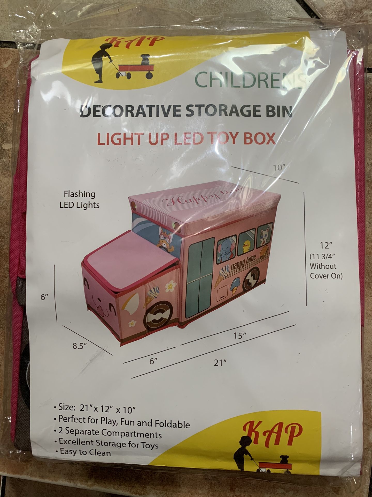 Kids storage bin