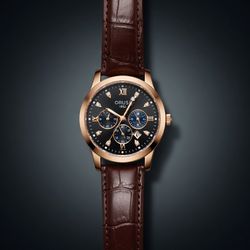 Oruss 1868 Rose Gold Chronograph Watch – Like New! Only $60