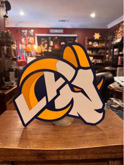 Los Angeles RAMS Team Logo Sign 12” X 11”