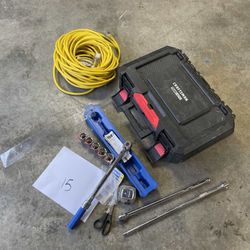 $50 - Tools GRAB BAG #15: High Capacity Torque Wrench barely used, 1/2 in Socket Set, 1/2in Breaker bar + Extender & More 