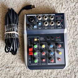 PHENYX PRO  PTX-10 AUDIO INTERFACE MIXER USB 4 CHANNEL 4 INPUT 3 BAND EQW / MIC