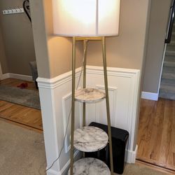 White Gold 3 Tier Standing Lamp