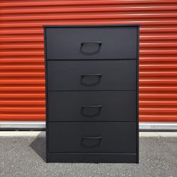 4 Drawer Dresser, Black 