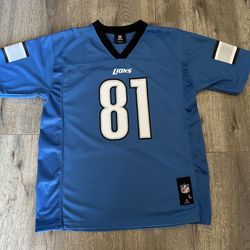 NFL Detroit Lions Calvin Johnson Jersey -#81 Youth Size Large. 