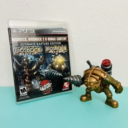 BIOSHOCK Ultimate Rapture Edition (PS3, 2013) + Big Daddy Vinyl Figure