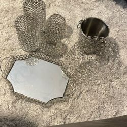 Decorative Set (big And small candles, Tray, Ice Holder)