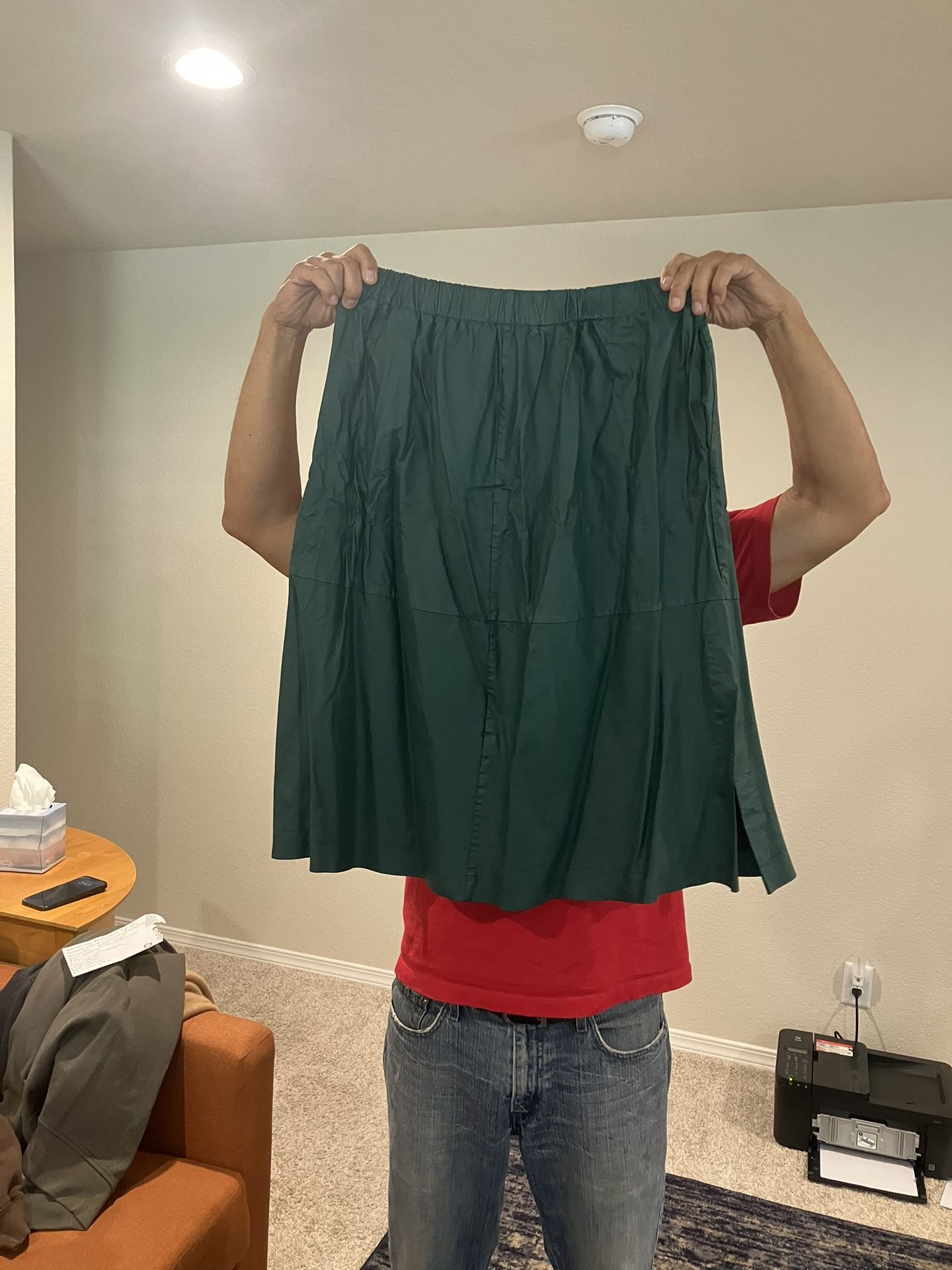 Leather Looking Green Skirt