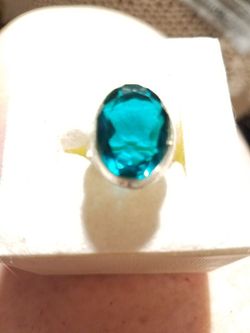Blue tourmaline ring