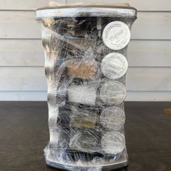 Olde Thompson Rotating Carrousel Spice Rack 20 Glass Jars.