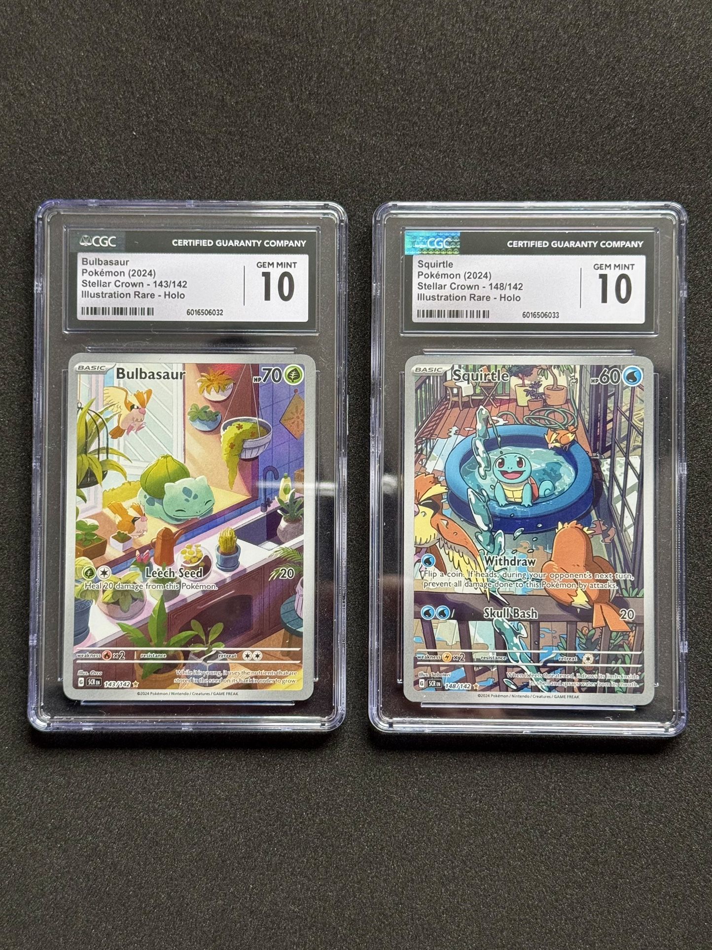 Duo Squirtle Bulbasaur Pokemon Card
