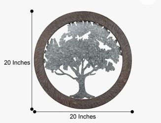20-Inch Round Tree of Life Wall Decor