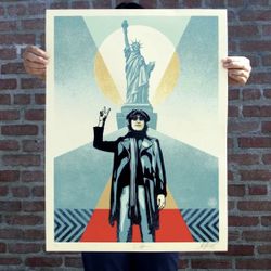 OBEY GIANT John Lennon Peace and Liberty Blue Shepard Fairey Limited 300 Art Print Poster New