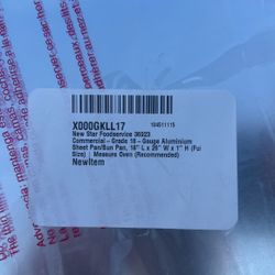 BRAND  NEW STAR FOODSERVICE COMMERCIAL GRADE FOOD SERVICE SHEET/BUN PANS