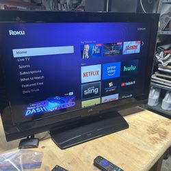 JVC 32" TV with Roku Streaming Stick & Remotes - Great Condition