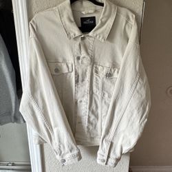 White Hollister denim jacket 