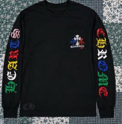 Black Multicolor Cross Long Sleeve Shirt