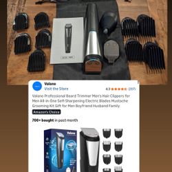 Professional Beard Trimmer Men's Hair Clippers for Men All-in-One Self-Sharpening Electric Blades Mustache Grooming Kit Gift for Men Boyfriend Husband