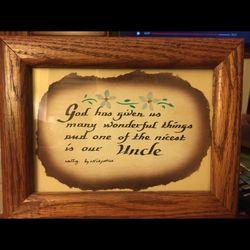 New Wooden Uncle Plaque