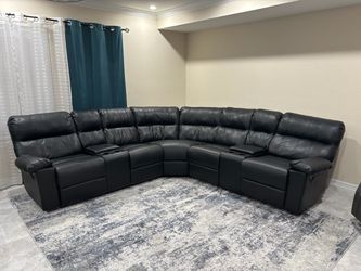 Faux Leather Sectional