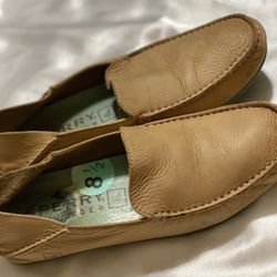 SPERRY TOP SIDER Tan Leather Men’s Loafer Driving Size 8.5M