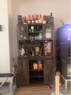 Large Coffee Bar Cabinet / Kitchen Pantry – Assembled