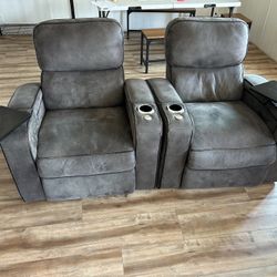 2 Power Recliners
