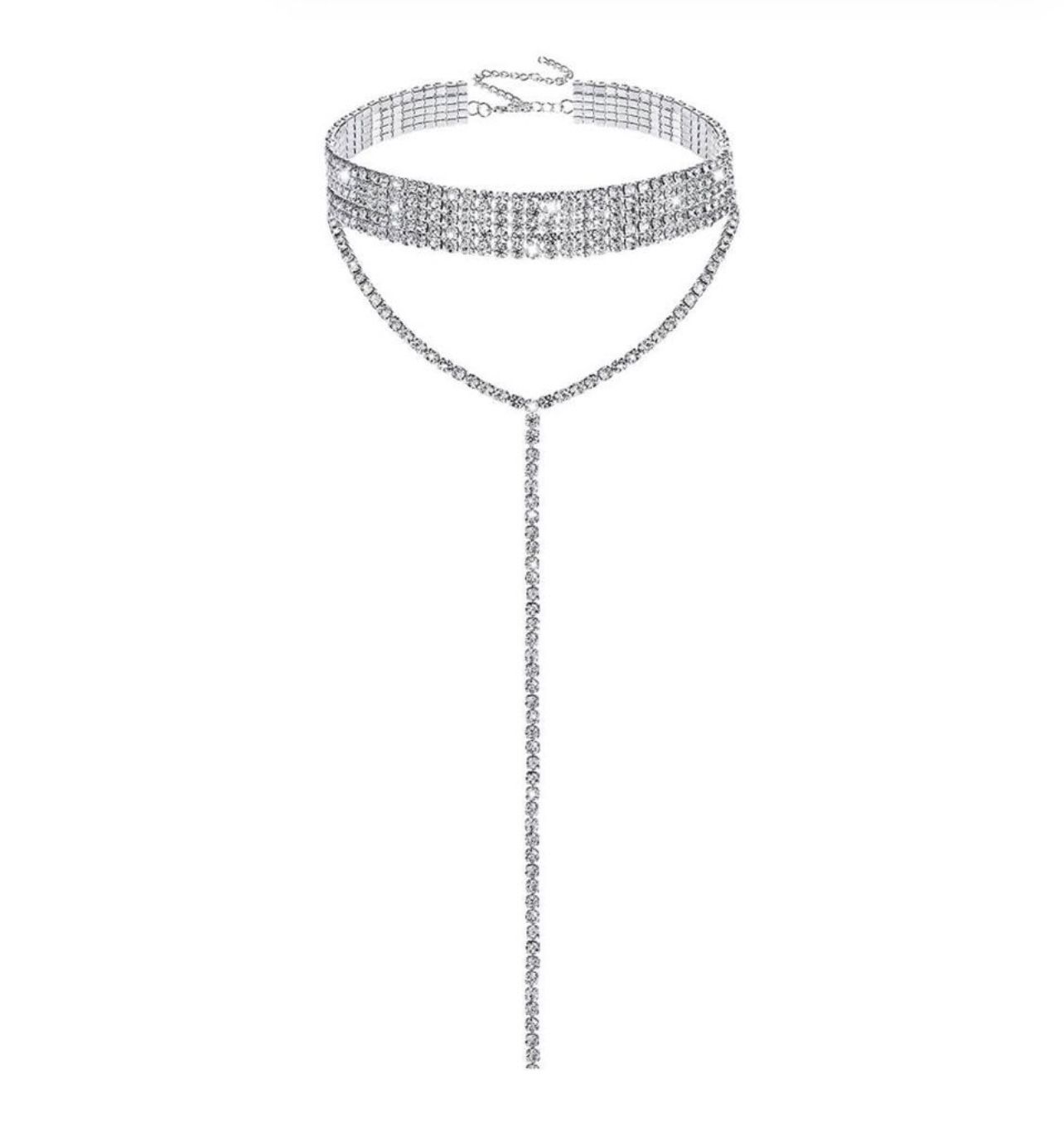 🧡 $5 Brand New In Box Rhinestone Choker Necklaces