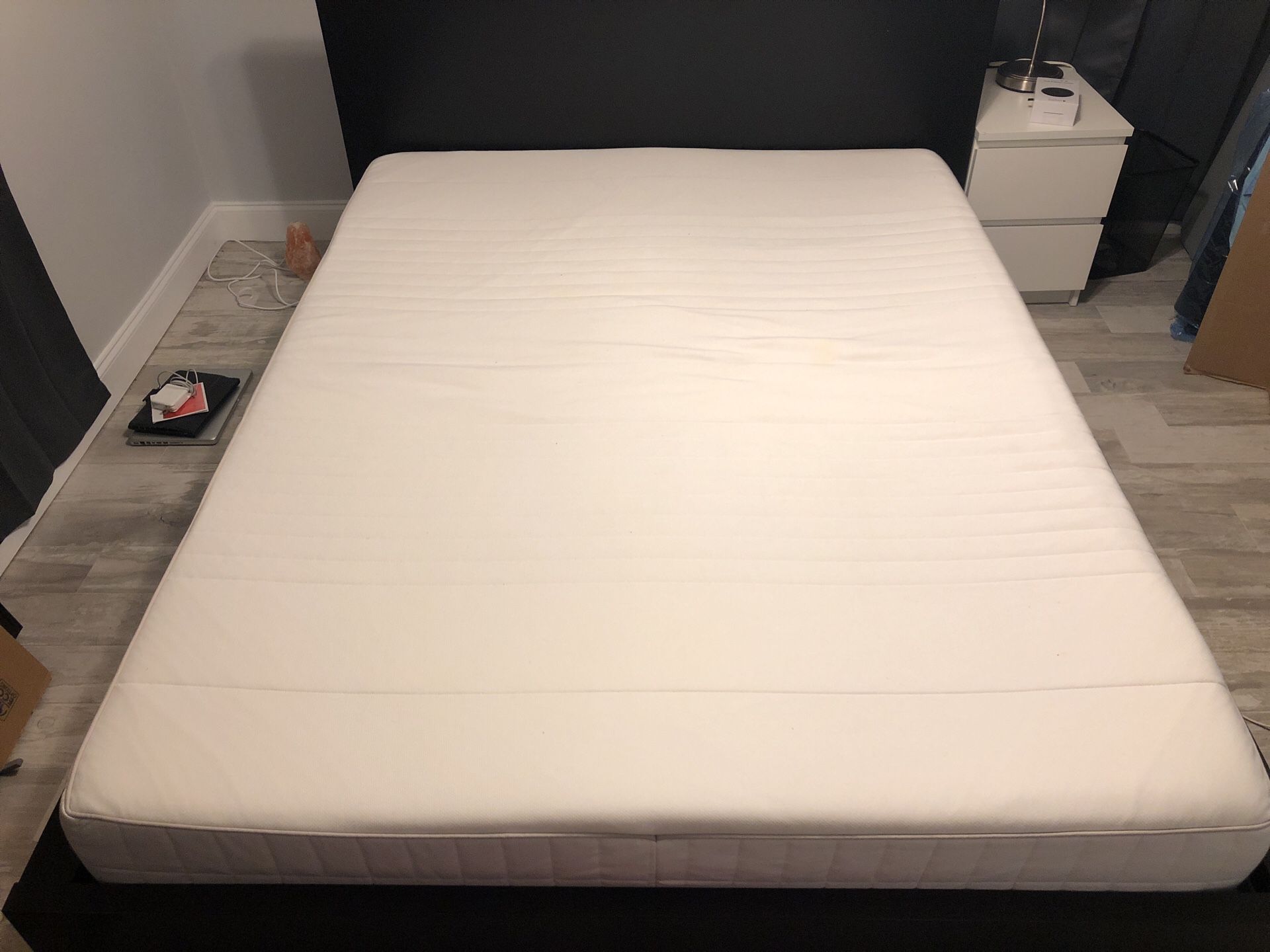 Cool used ikea bed frame Very Lightly Used Ikea Bed Frame And Myrbaka Queen Mattress For Sale In Lake Alfred Fl Offerup