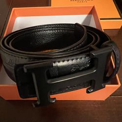 Hermes “H” leather belt 