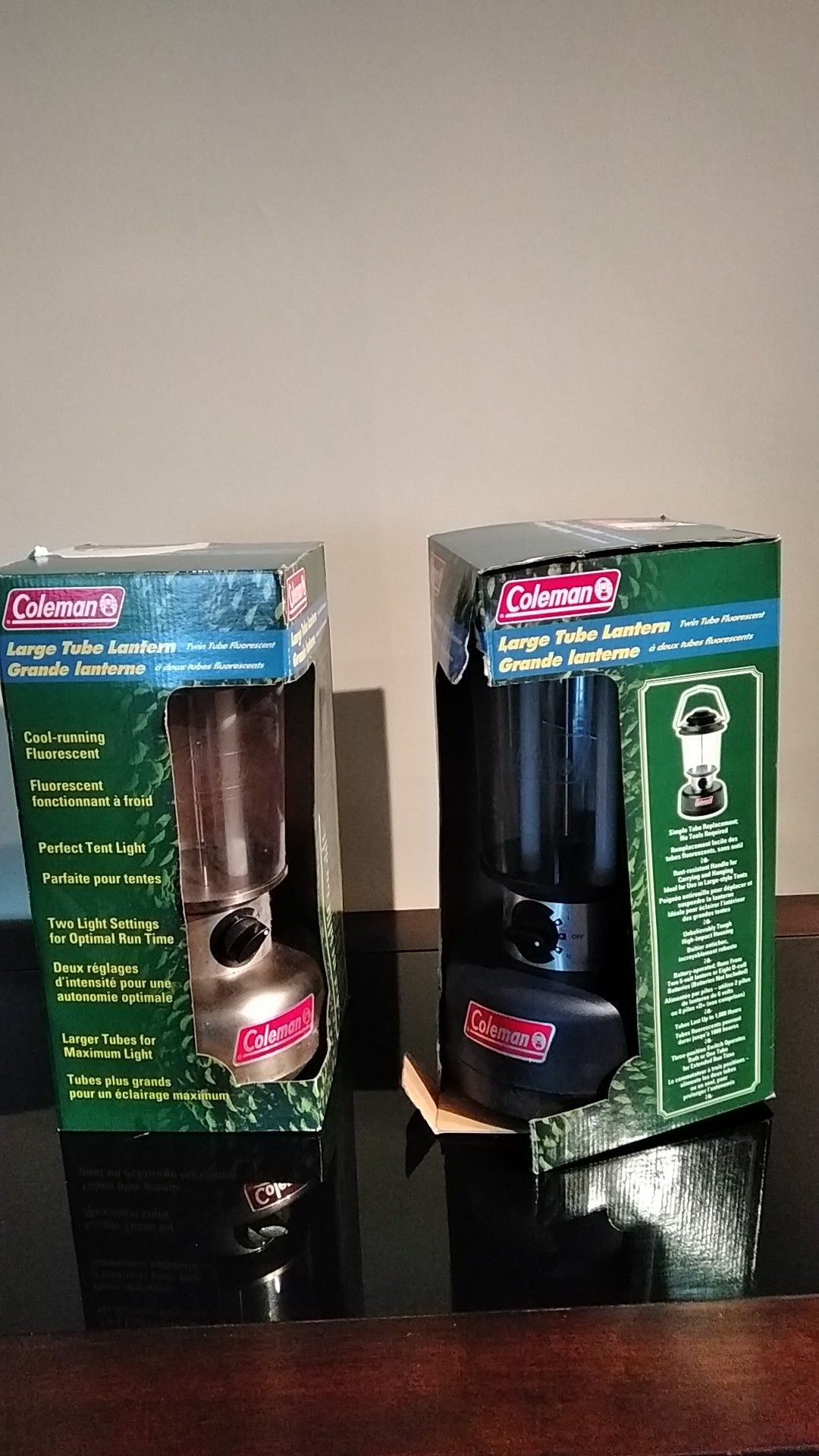 2 Coleman large tube lantern new