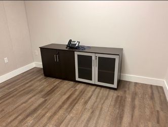 72" W Storage Credenza with Wood & Glass Doors – $350 📦 Florida