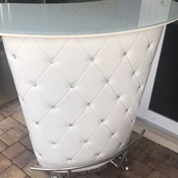 Beautiful white bar with crystals