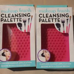 Makeup Brush Cleansing Palette Purple New Damaged Box.2 packs