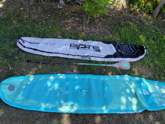 Retrospect paddle board and case with paddle