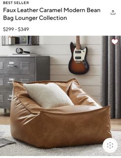 Pottery Barn - Faux Leather Bean Bag Lounger