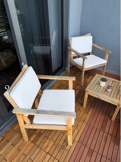 Outdoor chairs and table